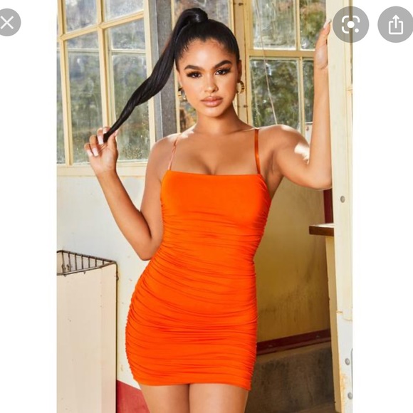 Tops - Ohpolly Orange scrunch dress